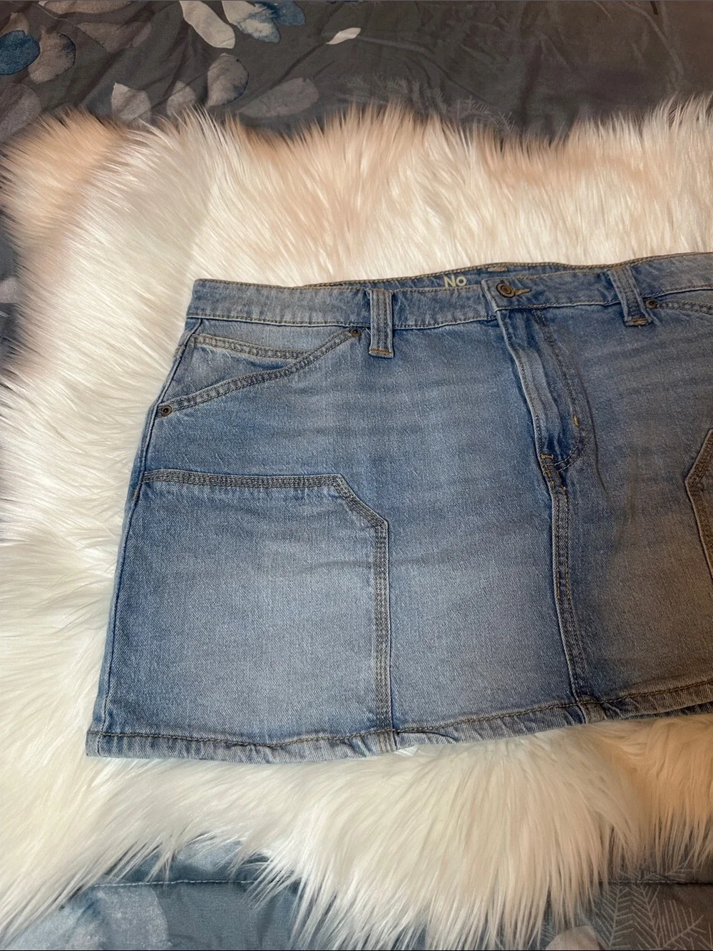 NWT No Boundaries Light Wash Denim Mini Skirt - Light Blue Sz XL 16-18 π¦ - Picture 2 of 10